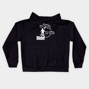 Lispe Snowboard the Mountains are Calling Kids Hoodie